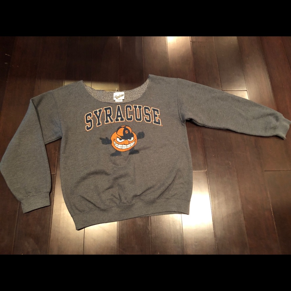 Off the shoulder Syracuse University Sweatshirt
